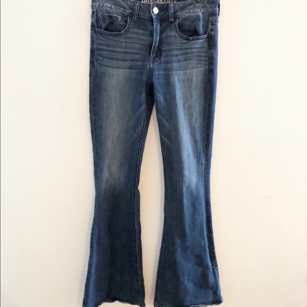 American Eagle high waist wide leg jeans